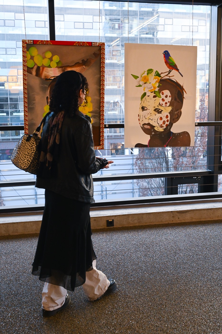 Live painting at exhibition