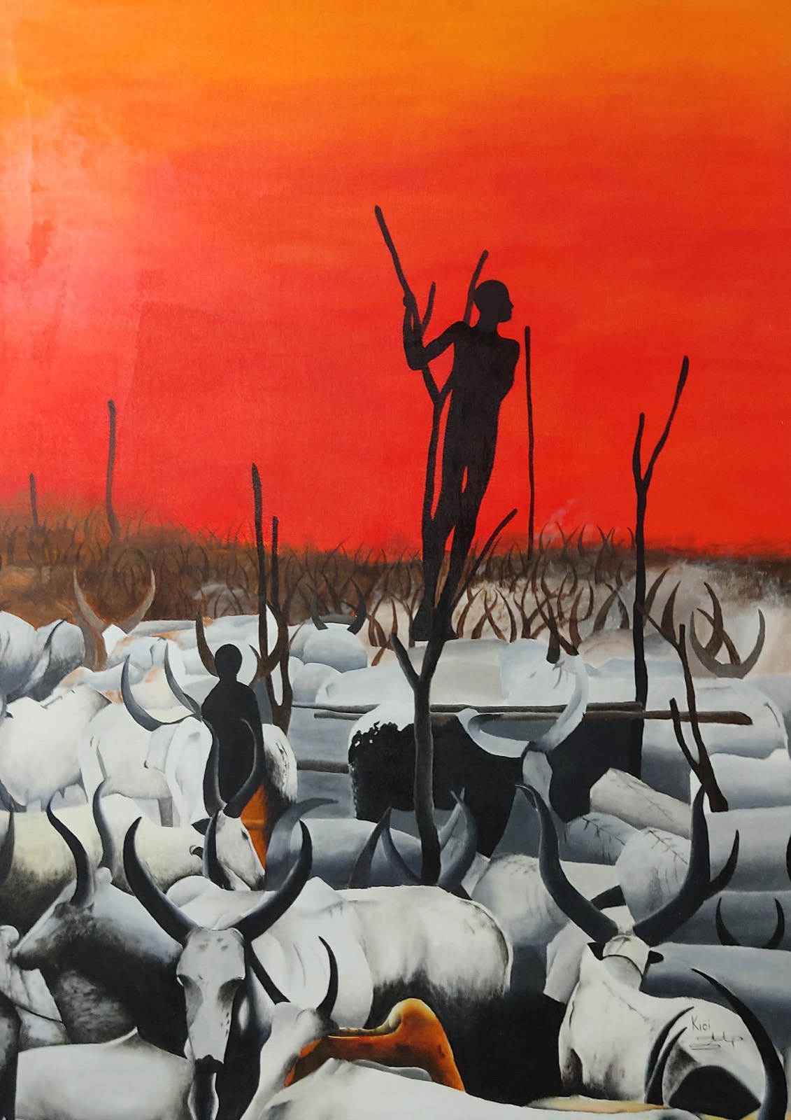 Vision — Maasai herders at sunset